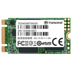 Накопитель SSD Transcend MTS420 240Gb (TS240GMTS420S) A Data TS240GMTS420S Сверхкомпактный