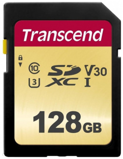Карта памяти Transcend 128GB UHS I U3 SD card MLC TS128GSDC500S Карты SDXC 500S