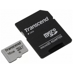 Карта памяти Transcend micro SDHC 16Gb 300S UHS I U1 + ADP (90/45 Mb/s) TS16GUSD300S A Хотите