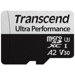 Карта памяти Transcend micro SDXC 256Gb 340S UHS I U3 V30 A2 + ADP (160/125 Mb/s) TS256GUSD340S К