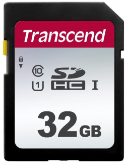 Карта памяти Transcend 32Gb 300S SDHC UHS I U1 (95/45 MB/s) TS32GSDC300S Карты