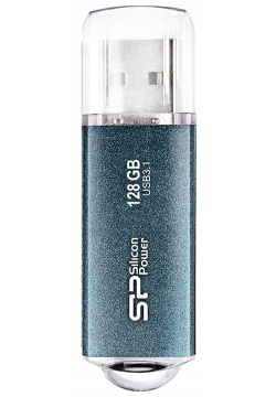 Флешка Silicon Power 128Gb Marvel M01 SP128GBUF3M01V1B USB3 0 Blue Алюминиевый корпус защищает