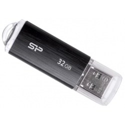 Флешка Silicon Power 32Gb Ultima U02 SP032GBUF2U02V1K USB2 0 black В черном корпусе с текстурой