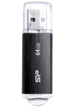 Флешка Silicon Power 64Gb Ultima U02 SP064GBUF2U02V1K USB2 0 black В черном корпусе с текстурой