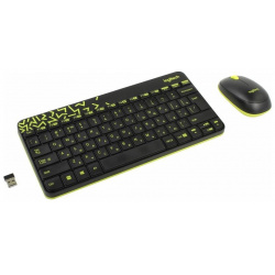 Набор клавиатура+мышь Logitech MK240 черный/жёлтый 920 008213