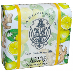 LA FLORENTINA Мыло натуральное Лимон и Имбирь / Lemon & Ginger 106 г 70248 Заряд сил и 
