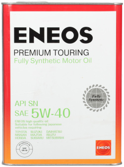 Моторное масло Eneos Premium TOURING SN 5W 40  4 л — сбалансированное