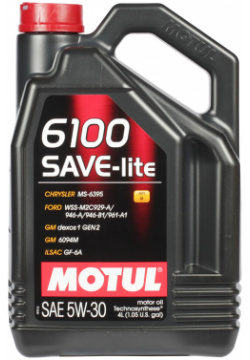 Моторное масло Motul 6100 Save lite 5W 30  4 л — качественное