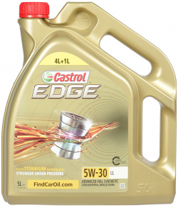 Масло моторное Castrol Edge Titanium FST 5W 30 4л+1л