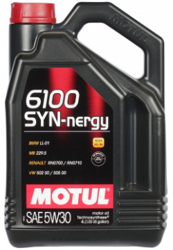 Моторное масло Motul 6100 SYN NERGY 5W 30  4 л — универсальное