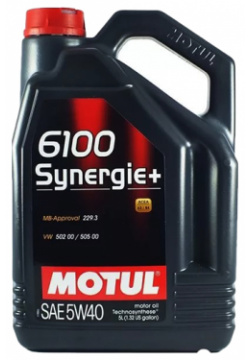 Моторное масло Motul 6100 Synergie+ 5W 40  4 л