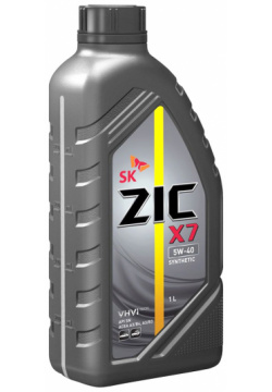 Моторное масло ZIC X7 5W 40  1 л — всесезонное универсальное синтетическое с