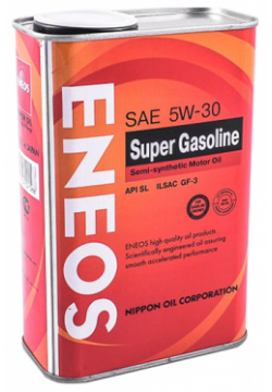 Моторное масло Eneos Super Gasoline SEMIS C SL 5W 30  1 л —