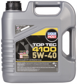 Моторное масло Liqui Moly Top Tec 4100 5W 40  4 л — синтетическое