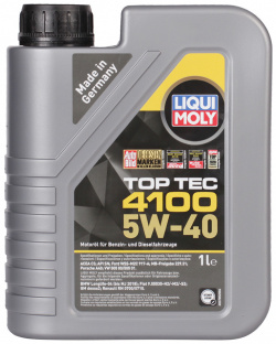 Моторное масло Liqui Moly Top Tec 4100 5W 40  1 л — всесезонное