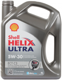 Моторное масло Shell Helix Ultra ECT С3 5W 30  4 л C3 — синтетическое