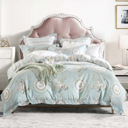 Комплект постельного белья 1 5 спальный Pappel  цвет голубой YGBH081ABM/150200S Сатиновый