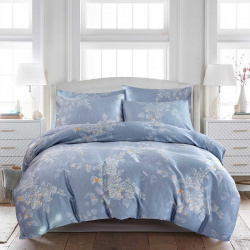 Комплект постельного белья 1 5 спальный Pappel leaves on blue RGT5675A/150200S