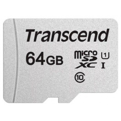 Карта памяти Transcend microSD 64GB TS64GUSD300S Тип: microSDXC; Форм фактор: microSD