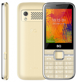 Телефон BQ 2838 Art XL+ Gold Тип: кнопочный телефон; Тип корпуса: классический
