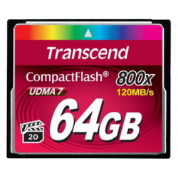 Карта памяти 64Gb  Transcend 800x Ultra Speed Compact Flash TS64GCF800