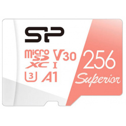 Карта памяти 256Gb  Silicon Power Superior A1 MicroSDXC Class 10 UHS I U3 SP256GBSTXDV3V20