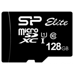 Карта памяти 128Gb  Silicon Power Micro Secure Digital XC Class 10 UHS I Elite SP128GBSTXBU1V10