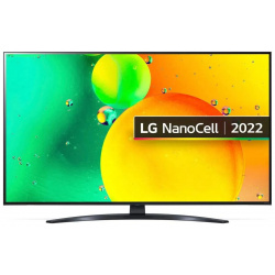 Телевизор LG 65 LED  UHD NanoCell Smart TV (webOS) Звук (20 Вт (2x10 Вт)) 3xHDMI 2xUSB 1xRJ 45 Черный (Синяя сажа) 65NANO766QA ARUB