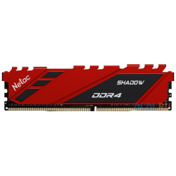 Модуль памяти DDR 4 DIMM 16Gb PC21300  2666Mhz Netac Shadow NTSDD4P26SP 16R C19 Red с радиатором М