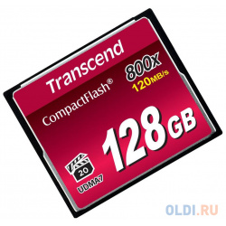 Карта памяти Compact Flash 128GB Transcend Premium  800x (TS128GCF800) TS128GCF800
