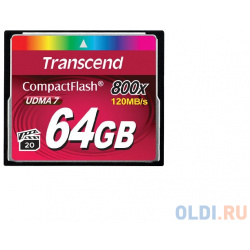 Карта памяти Compact Flash 64GB Transcend Premium  800x (TS64GCF800) TS64GCF800