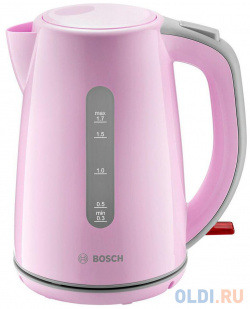 Чайник электрический Bosch TWK7500K 2400 Вт розовый 1 3 л пластик