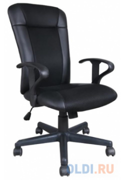 Кресло BRABIX Optima MG 370  с подлокотниками экокожа/ткань черное 531580