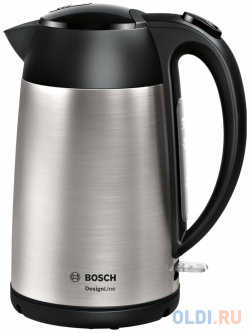 Чайник электрический Bosch TWK3P420 1 7л  2400Вт черный (корпус: нержавеющая сталь)
