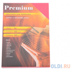 Обложки А4 кожа красные 100 шт  Office Kit (СRA400230) СRA400230