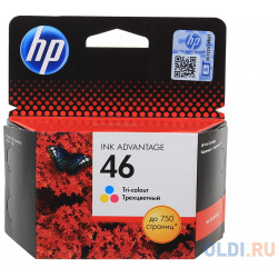 Картридж HP CZ638AE 750стр Многоцветный для Deskjet Ink Advantage 2020hc Printer