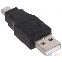 Переходник miniUSB 3Cott плоский черный 3C USBAM MINI USB5PM AD26