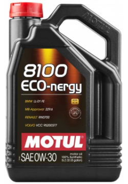 Синтетическое масло MOTUL 102794 8100 ECO nergy 0W30