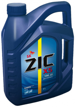 Полусинтетическое масло для легковых авто zic 172622 X5 10w40 SN