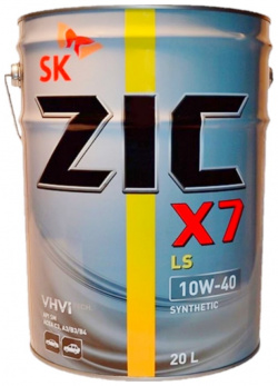 Синтетическое масло для легковых авто zic 192620 X7 LS 10w40 SN/CF