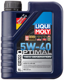 НС синтетическое моторное масло LIQUI MOLY 39032 Optimal New Generation 5W 40