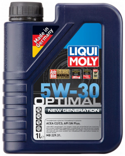 НС синтетическое моторное масло LIQUI MOLY 39030 Optimal New Generation 5W 30