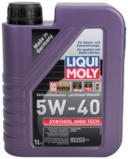 Синтетическое моторное масло LIQUI MOLY 1855 Synthoil High Tech 5W 40 SN A3/B4