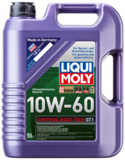 Синтетическое моторное масло LIQUI MOLY 8909 Synthoil Race Tech GT1 10W 60  SN A3/B4