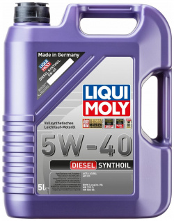 Синтетическое моторное масло LIQUI MOLY 1341 Diesel Synthoil 5W 40 CF A3/B4