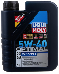 Синтетическое моторное масло LIQUI MOLY 3925 Optimal Synth 5W 40 SN/CF;A3/B4