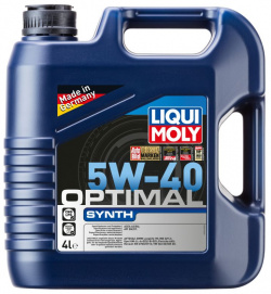 Моторное масло LIQUI MOLY 3926 5W 40 синтетическое 4 л
