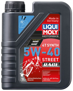 Моторное масло 4 х тактное LIQUI MOLY Motorbike Street 2592 5W 40 синтетическое 1 л
