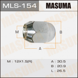 Гайка колесная MASUMA MLS 154 M12x1 5 R (правое) конус закрытая