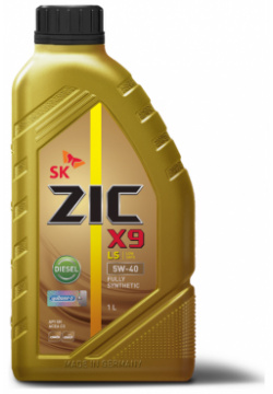 Моторное масло ZIC 132609 5W 40 синтетическое 1 л
